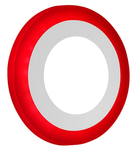 6w Recessed Ceiling LED Round Red Ring Panel 145mm