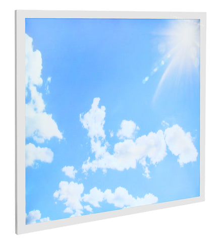 40w Blue Sky LED Ceiling Panel Light 600 x 600 Cloud Sun Scene