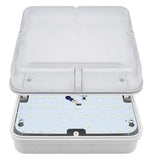 Square 18w LED Ceiling Light Flush Mount IP65 6500k Bulkhead 0841S