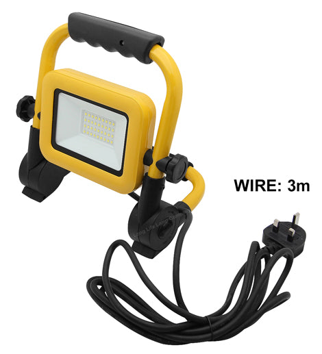30w Outdoor LED Worklight Floodlight Adjustable IP65 Waterproof Cool White 6000k WKL3W