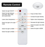 36w WiFi Smart Ceiling Light Round LED RGB App and Remote Control Dimmable WF02
