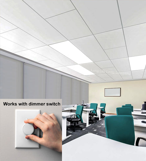 40w Dimmable Recessed LED Ceiling Panel Light 1200 x 300 6500K