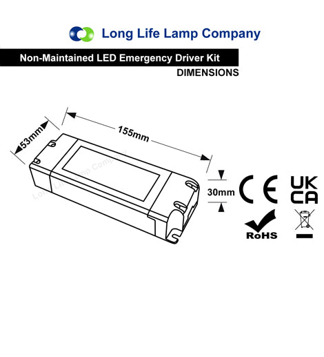 Emergency Battery Pack Kit for LED Panel Up To 48w 3 Hours EML06