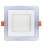 6w Recessed Ceiling LED Square Panel Green 142 x 142