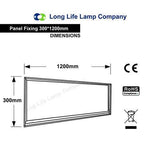 LED Panel Surface Mounting Frame Box Kit For Ceiling Panel 1200 x 300 White Body