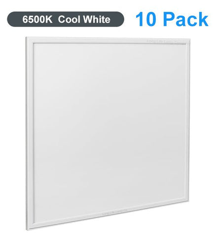10 pack 48W recessed LED panels 600x600 pure white
