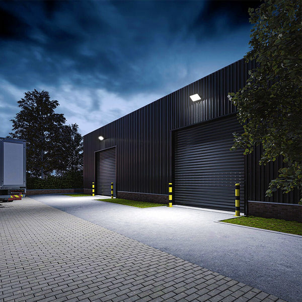 100w LED Floodlight Black 6500K with Detachable PIR Sensor IP65 FL65K100W - PanelHut Free Delivery on all orders