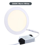 12w LED Round Ceiling Panel 3000k Warm White