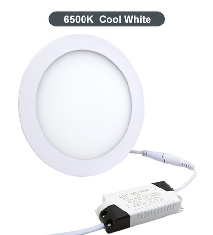 12w LED Round Ceiling Panel 6500k Cool White