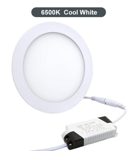 12w LED Round Ceiling Panel 6500k Cool White - PanelHut Free Delivery on all orders