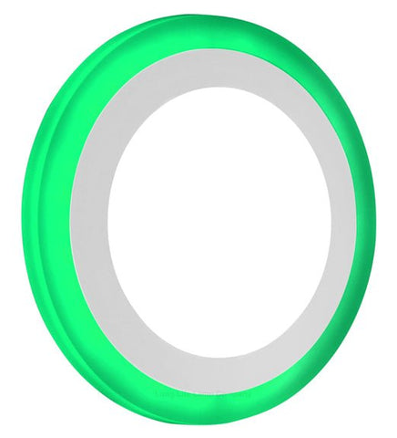12w Recessed Ceiling LED Round Green Ring Panel 195mm - PanelHut Free Delivery on all orders