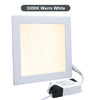 12W recessed LED square panel 170x170 warm white light