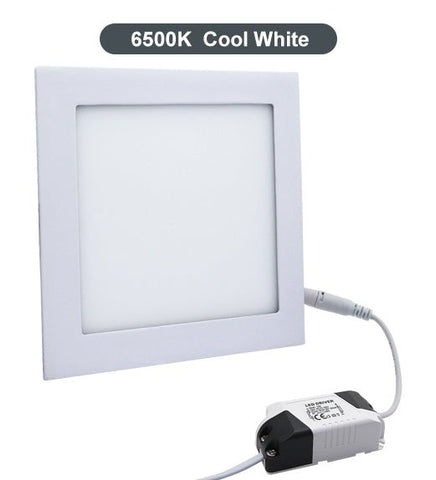12W recessed LED square panel 170x170 cool white light