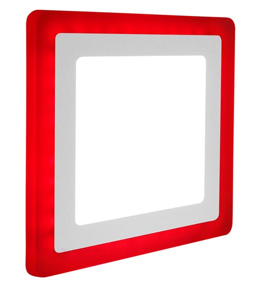 12w Recessed Ceiling LED Square Panel Dual Colour Red and White 192 x 192 - PanelHut Free Delivery on all orders