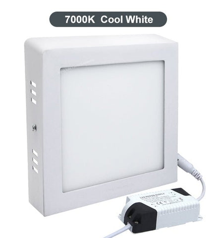 12W surface mount LED square panel 165x165 cool white