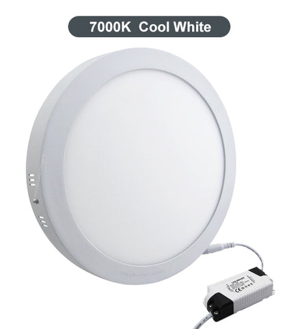 18w Surface Mount LED Round Panel 7000K Cool White 225mm