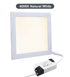 18w Recessed Ceiling LED Square Panel 4000K White 225 x 225
