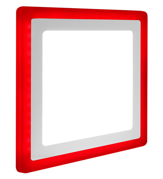 18w Recessed LED Square Panel Red 242 x 242