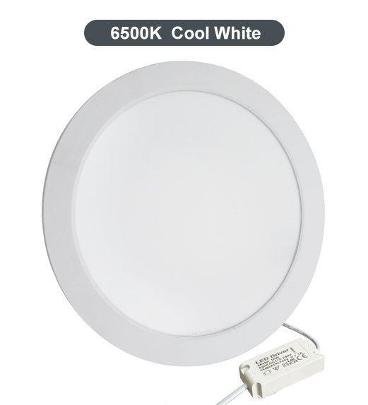 18w LED Panel Light Round Recessed Back Lit 6500k 18WSCW02 - PanelHut Free Delivery on all orders