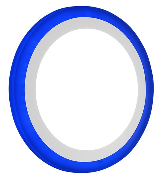 18w Recessed Ceiling LED Round Blue Ring Panel 242mm - PanelHut Free Delivery on all orders
