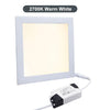 18W recessed LED panel 225x225 warm white ceiling light