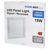 18w Recessed Ceiling LED Square Panel 6500K Cool White 220 x 220 - PanelHut Free Delivery on all orders