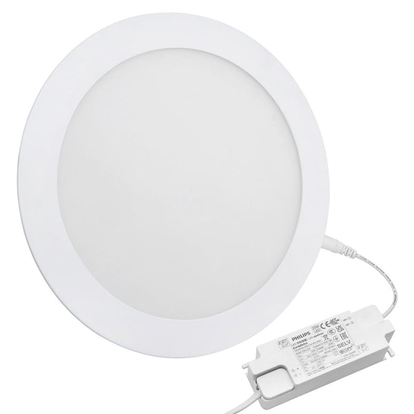 18w Recessed LED Round Panel Light 6500K Continuous Running Hours Philips Driver PH18WCWR - PanelHut Free Delivery on all orders