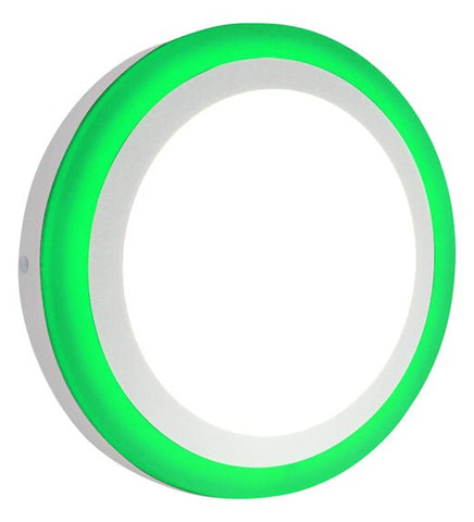 18w Surface Mount LED Round Green Ring Panel 247mm - PanelHut Free Delivery on all orders