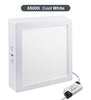 18W surface mount LED square panel 225x225 cool white