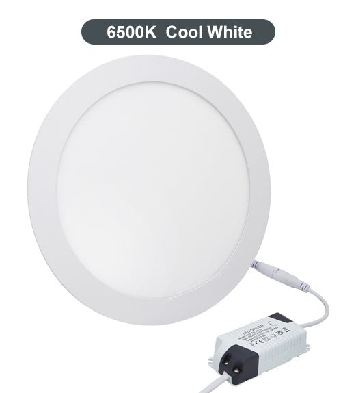 20W LED PANEL LIGHT ROUND RECESSED 240mm x 240mm 6500K 20WR65K - PanelHut Free Delivery on all orders