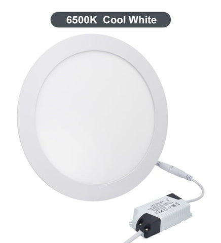 20W LED PANEL LIGHT ROUND RECESSED 240mm x 240mm 6500K 20WR65K - PanelHut Free Delivery on all orders