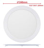 20W LED PANEL LIGHT ROUND RECESSED 240mm x 240mm 6500K 20WR65K - PanelHut Free Delivery on all orders