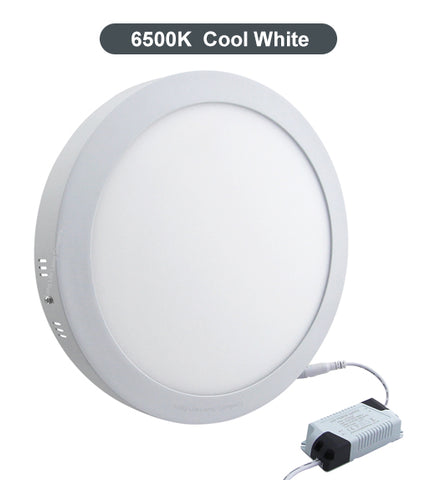 24w Surface Mount LED Round Panel 6500K Cool White 300mm