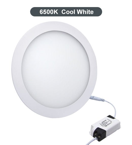 24w LED Round Recessed Ceiling Light Panel 6500K Cool White - PanelHut Free Delivery on all orders