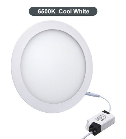 24w LED Round Recessed Ceiling Light Panel 6500K Cool White - PanelHut Free Delivery on all orders
