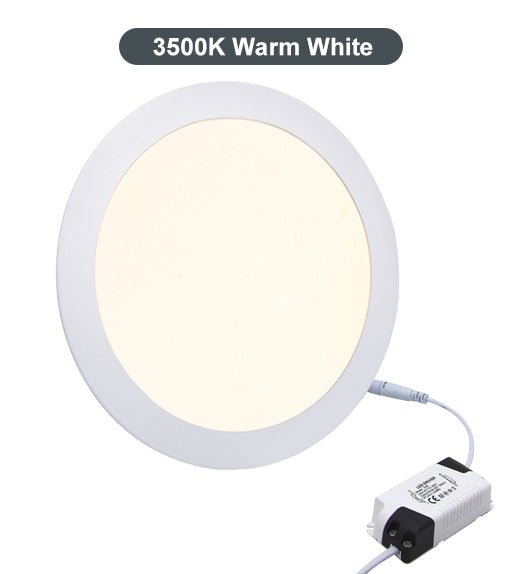 24w Recessed Ceiling LED Round Panel 3500K Warm White 300mm - PanelHut Free Delivery on all orders