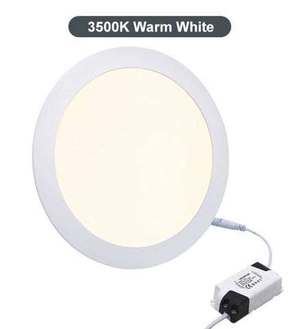 24w Recessed Ceiling LED Round Panel 3500K Warm White 300mm - PanelHut Free Delivery on all orders