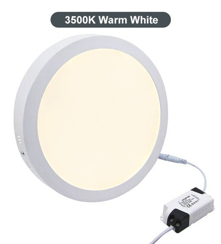 24w Surface Mount LED Round Panel 3500K Warm White - PanelHut Free Delivery on all orders