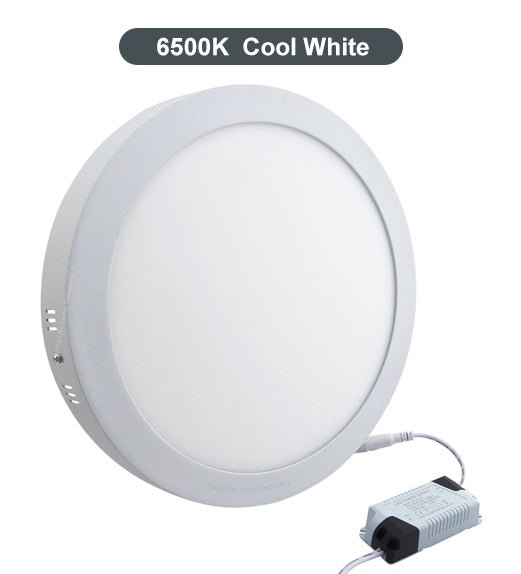 24w Surface Mount LED Round Panel 6500K Cool White - PanelHut Free Delivery on all orders