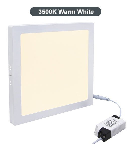 24w Surface Mount LED Square Panel 3500K Warm White - PanelHut Free Delivery on all orders