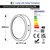 24w Surface Mount LED Round Panel 6500K Cool White