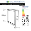 24w Surface Mount LED Square Panel 6500K Cool White