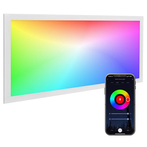 30w Smart RGB WiFi LED Ceiling Panel Light 300 x 600 Colour Changing + CW/WW WFP3X6 - PanelHut Free Delivery on all orders