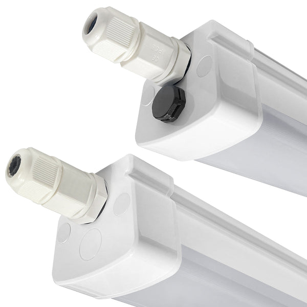 36w 4 feet LED Linear Ceiling Batten Light Fitting IP65 6500K BA02CW - PanelHut Free Delivery on all orders