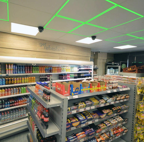40w LED Edge Lit Border 600 x 600 Recessed Ceiling Light Green PFL40G - PanelHut Free Delivery on all orders