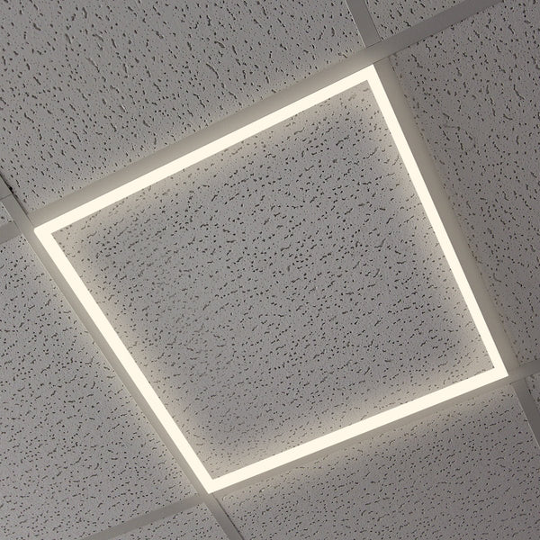48w LED Edge Lit Border 600 x 600 Recessed Ceiling Light 3000k Warm White - PanelHut Free Delivery on all orders