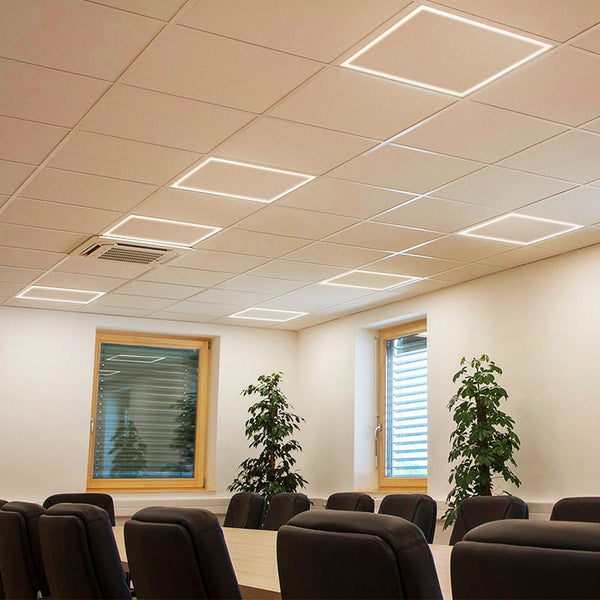 48w LED Edge Lit Border 600 x 600 Recessed Ceiling Light 3000k Warm White - PanelHut Free Delivery on all orders