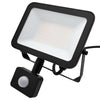 50W LED floodlight with PIR sensor 6500K black IP65 outdoor security light