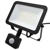 50w LED Floodlight Black 6500K with Detachable PIR Sensor IP65 FL65K50W - PanelHut Free Delivery on all orders