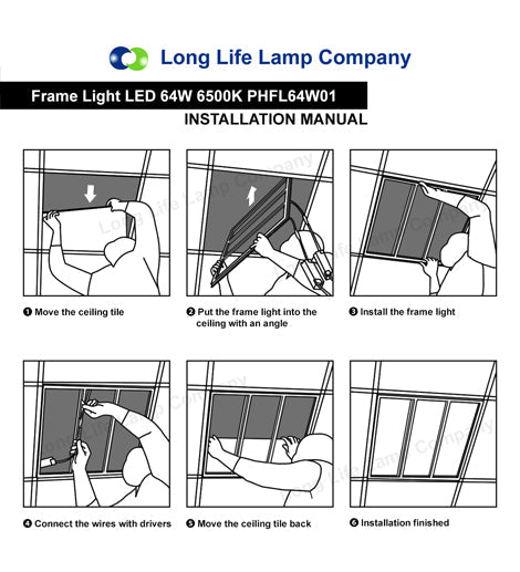 64w LED 600 x 600 Edge Lit Border Line Recessed Ceiling Light 6500k Cool White 64W01 - PanelHut Free Delivery on all orders
